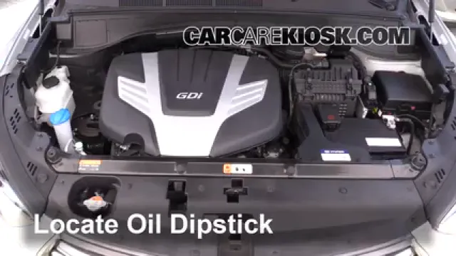 2017 Hyundai Santa Fe SE 3.3L V6 Aceite Controlar nivel de aceite